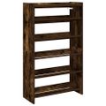 vidaXL Regál na topánky dymový dub 60x25x100 cm spracované drevo