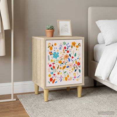 vidaXL Nočný stolík MAINZ Dub sonoma 36 x 33 x 50 cm Kompozitné drevo