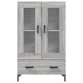vidaXL Vysoká skrinka sivý dub sonoma 69,5x31x115 cm kompozitné drevo