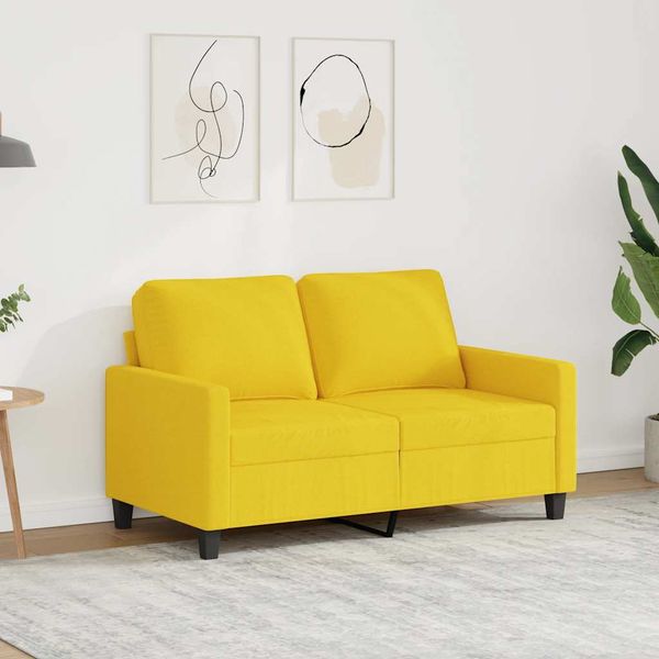 vidaXL 3-miestna pohovka bledožltá 120 cm látka