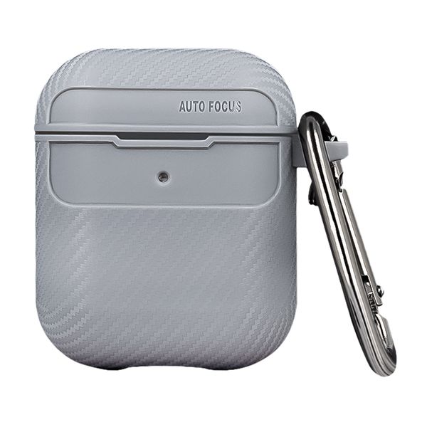 Carbonové puzdro pre Airpods / Airpods 2 sivé