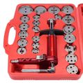 Pneumatický stláčadlo brzdových piestov MECHANIC BRAKE SET PNEU 23, sada 23ks SIXTOL