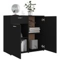 vidaXL Komoda čierna 80x36x75 cm spracované drevo