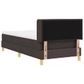 vidaXL Posteľ s pružinovým rámom Tmavohnedá 200 x 80 cm látka