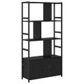 vidaXL Regál na knihy 80 x 30 x 155,5 cm Kompozitné drevo Čierny dub