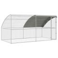 vidaXL Klietka pre sliepky 2 ks Strieborná 400 x 200 x 200 cm