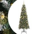 vidaXL Umelý vianočný stromček Zelená 240 cm PVC, plast a oceľ