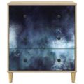 vidaXL Příborník RAALTE Modrý mramorový vzor 66 x 36,5 x 75 cm Sonoma