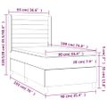 vidaXL Posteľný rám boxsping s matracom a LED ružový 90x190 cm zamat