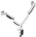 Neomounts Select  NM-D750DWHITE / Flat Screen Desk mount (10-32") desk clamp/grommet / White Držák, VESA, stolní, pro 2 ploché monitory, úhloprícka 10"-32", náklon 180°, otácení 180°, rotace 180°, nosnost 18kg, bílý