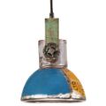 vidaXL Industriálna okrúhla závesná lampa 25 W farebná 19 cm E27