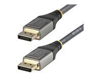DP 1.4 Cable with Latches (DP14VMM4M) - Kábel DisplayPort - DisplayPort (M) do DisplayPort (M) - DisplayPort 1.4 - 4 m - lisovaný, pasívny, podpora 8K60Hz (7680 x 4320), podpora 4K120Hz (3840 x 2160) - sivá, čierna