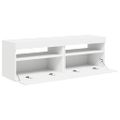 vidaXL TV skrinky s LED svetlami biele 60x35x40 cm