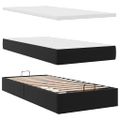 vidaXL Osmanský rám postele s matracom čierna 100x200 cm umelá koža