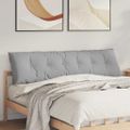 vidaXL Poduška na chrbát Oblá šedá 180 x 19 x 50 cm látka