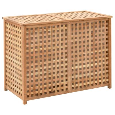 vidaXL Kôš na bielizeň 87,5x46x67 cm masívne orechové drevo
