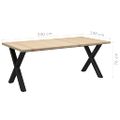 vidaXL Jedálenský stôl 200x100x76 cm borovicové drevo