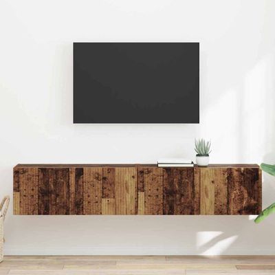 vidaXL TV nástenná skriňa 2 pcs Staré drevo 78,5 x 31 x 29,5 cm
