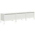 vidaXL TV skrinka biela 202x39x43,5 cm oceľ valcovaná za studena