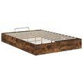 vidaXL Otomanový posteľný rám s úložiskom Údený Dub 203 x 120 x 25 cm