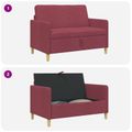 vidaXL Sofa s úložným priestorom Víno červené 122 x 78 x 87 cm