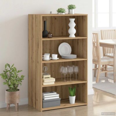 vidaXL Highboard Dub artisan 70 x 41 x 124 cm Kompozitné drevo
