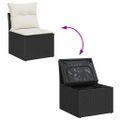 vidaXL Súprava záhradných pohoviek 9 ks 8-Počet miest Čierna