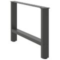 vidaXL Nohy ku konferenčnému stolíku, antracitové, 2 ks, 70 x (42-43) cm, oceľové