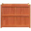 vidaXL Záhradný kvetináč voskový hnedý 90x50x70 cm masívna borovica