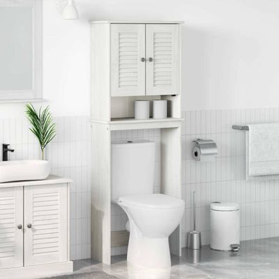 vidaXL Toaletná skriňa VIGO Biela a antik biela 60 x 27 x 161 cm