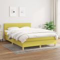 vidaXL Boxspring posteľ s matracom zelená 140x190 cm látka