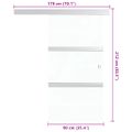 vidaXL Posuvné dvere ESG sklo a hliník 90x205 cm strieborné
