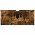 vidaXL Kozmetický stolík do kúpeľne Dymový dub 80 x 35 x 60 cm