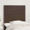 vidaXL Čelo postele hnedé 100x5x118/128 cm umelá koža