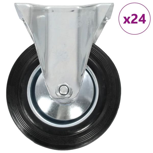 vidaXL 24 ks pevné kolieska 160 mm