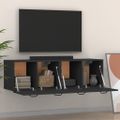 vidaXL Nástenné skrinky 2 ks čierne 80x35x36,5 cm spracované drevo
