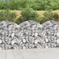 vidaXL Oblúkový gabionový kôš 100x30x100/120 cm pozinkované železo