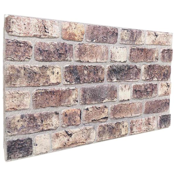vidaXL Nástenné panely 10 pcs Tmavohnedá 100 x 50 cm EPS pena