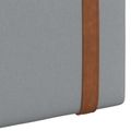 vidaXL Závesné čelo postele S LED svetlom Svetlosivá Antik PU