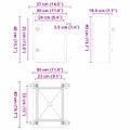 vidaXL Ovládacia skriňa Sivá 37 x 19,5 x 40 cm ABS plast