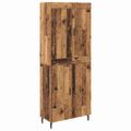 vidaXL Highboard 2 ks Staré drevo 69,5 x 34 x 180 cm Kompozitné drevo