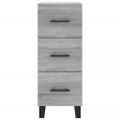vidaXL Komoda sivý dub sonoma 34,5x34x90 cm spracované drevo