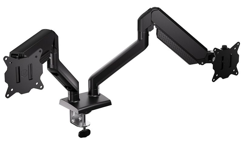 Endorfy držák monitorů Atlas GS Double / 2 monitory max. 10kg a 32" / pivot / VESA / plynová pružina Držák, VESA, stolní, pro dva monitory, úhloprícka až 32", nosnost 2× 10kg, náklon -35° až +25°, otácení ±90°, pivot ±180°, rotace