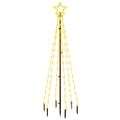 vidaXL Vianočný stromček s hrotom 108 teplých bielych LED 180 cm