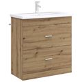 vidaXL Skriňa pod umývadlo do kúpeľne Dub artisan 78,5 x 37,5 x 81 cm