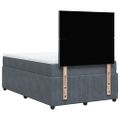 vidaXL Boxspring posteľ s matracom, tmavosivá 120x190 cm, zamat