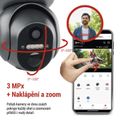 GoSmart vonkajšia otáčacia kamera IP-6000 OWL s 4G/LTE, sivá