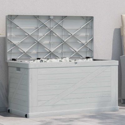 vidaXL Záhradný úložný box bledosivý 420 l