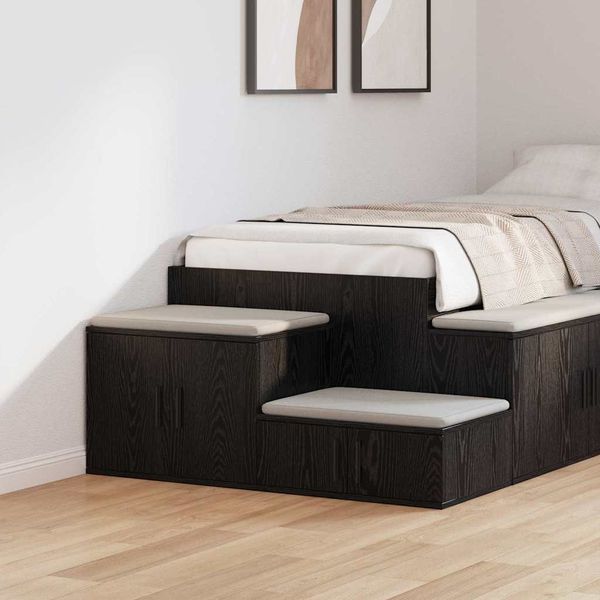 vidaXL Úložná skrinka 2 pcs Čierny dub 108 x 41 x 40 cm