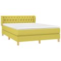 vidaXL Boxspring posteľ s matracom zelená 140x190 cm látka